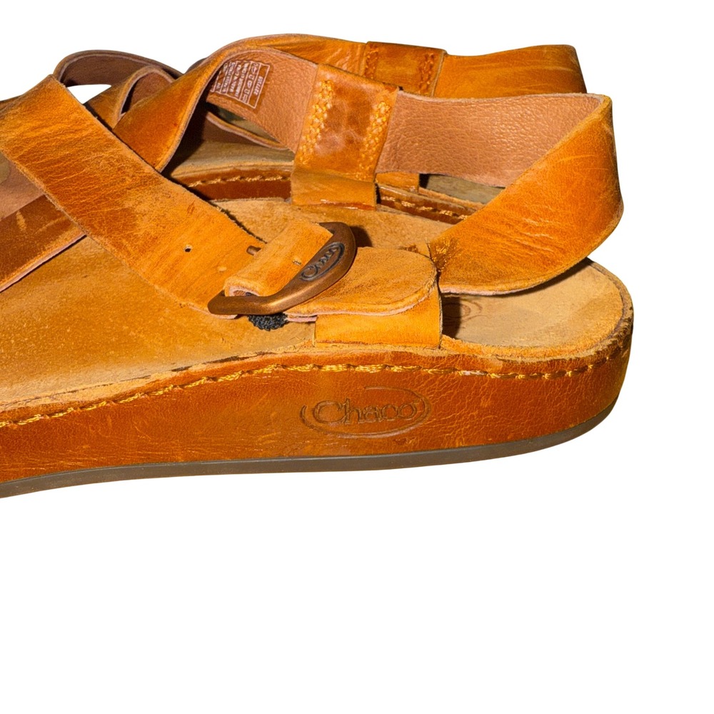 Chaco Women's Leather Strappy Sandals in Cognac Brown - Picture 6 of 11